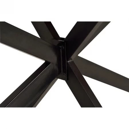 Mesa Comedor Rectangular Madera Acacia Tapa 35 mm. Grosor Patas Metal Estilo Industrial 200x100x76 Cm - Giner y Colomer (5)