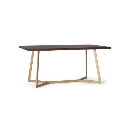 Mesa Comedor Rectangular Madera Mango Base Metal Dorado Colección Bora Bora 170X90X76 - Giner y Colomer (4)