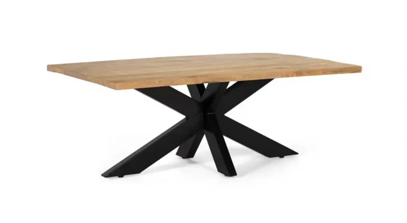 Mesa Comedor Rectangular Madera Mango Tapa Acabado Natural 120x70x46 Cm - Giner y Colomer (3)