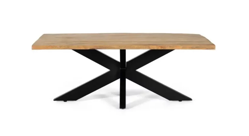 Mesa Comedor Rectangular Madera Mango Tapa Acabado Natural 120x70x46 Cm - Giner y Colomer (4)