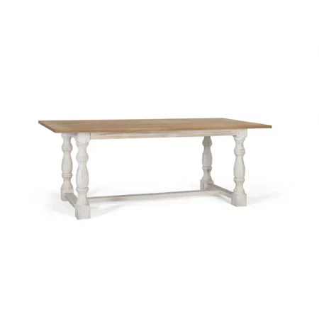 Mesa Comedor Rectangular Madera Mango Tapa Acabado Natural 200x100x76 Cm - Giner y Colomer (2)