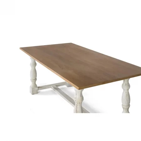 Mesa Comedor Rectangular Madera Mango Tapa Acabado Natural 200x100x76 Cm - Giner y Colomer (3)