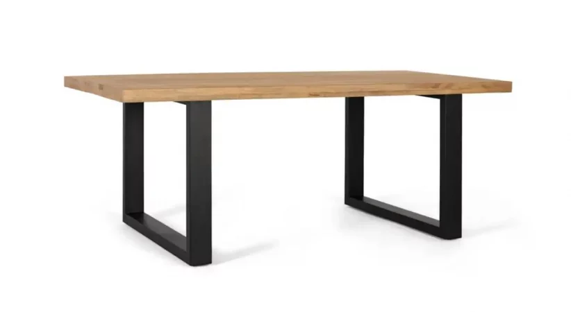 Mesa Comedor Rectangular Madera Mango Tapa Acabado Natural 200x100x77 Cm - Giner y Colomer (3)