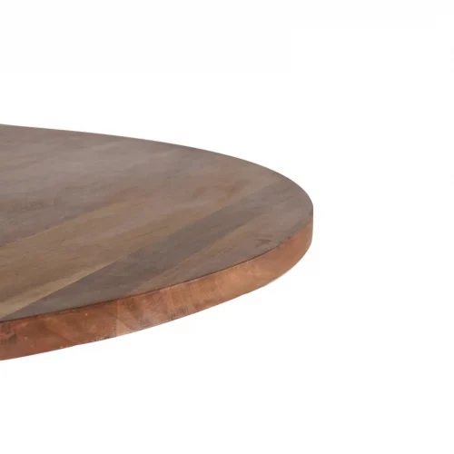 Mesa Comedor Redonda 150x76 Cm Madera Acacia Patas Metal - Giner y Colomer (3)