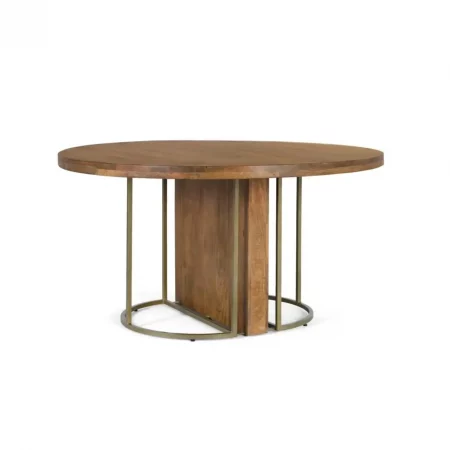 Mesa Comedor Redonda Madera Mango Natural 150xx76 - Giner y Colomer (4)