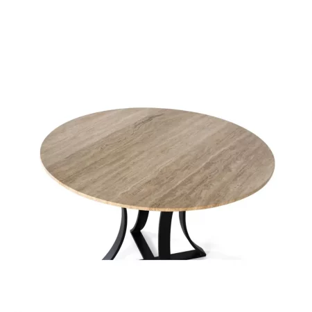 Mesa Comedor Redonda Sobre Mármol Patas Metal 75x120 Cm - Giner y Colomer (3)