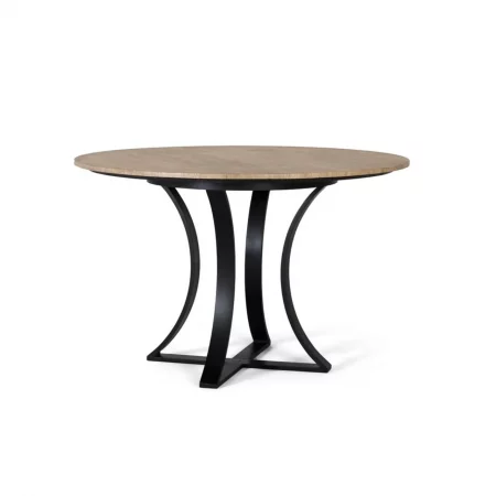 Mesa Comedor Redonda Sobre Mármol Patas Metal 75x120 Cm - Giner y Colomer (4)