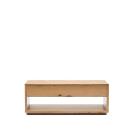 Mesa De Centro Elevable Mod. Alguema Chapa De Roble Acabado Natural 120x60 Cm - Kave Home (1)