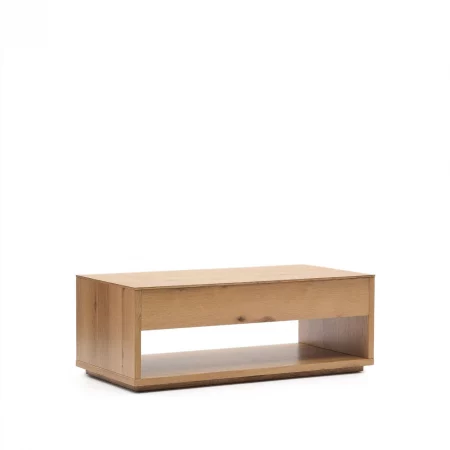 Mesa De Centro Elevable Mod. Alguema Chapa De Roble Acabado Natural 120x60 Cm - Kave Home (4)