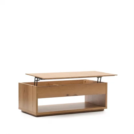 Mesa De Centro Elevable Mod. Alguema Chapa De Roble Acabado Natural 120x60 Cm - Kave Home (5)