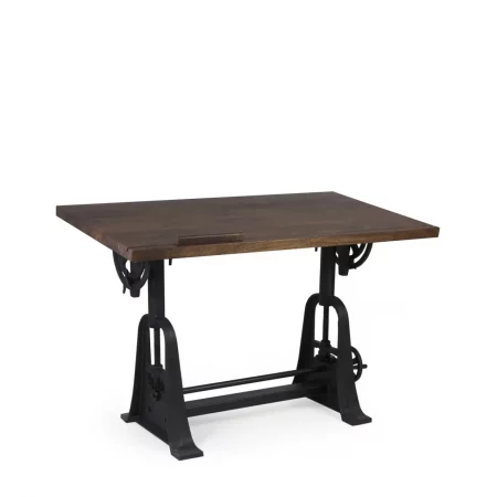 Mesa Escritorio Madera de Mango Mod. Arquitecto Colección Pipa 130x70x77104 Cm - Moycor (2)
