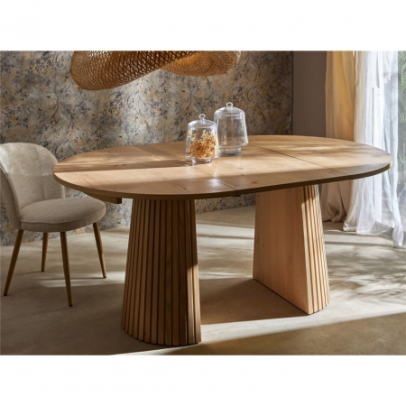 Mesa Extensible Mod. Mercuri Roble 120180x120x76 Cm - Imori (1)