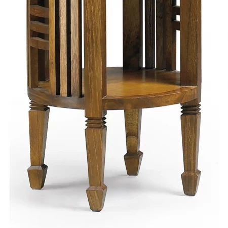 Mesa Licorera en Madera de Mindi Estilo Barrotes 45x45x60 Cm - Moycor (3)