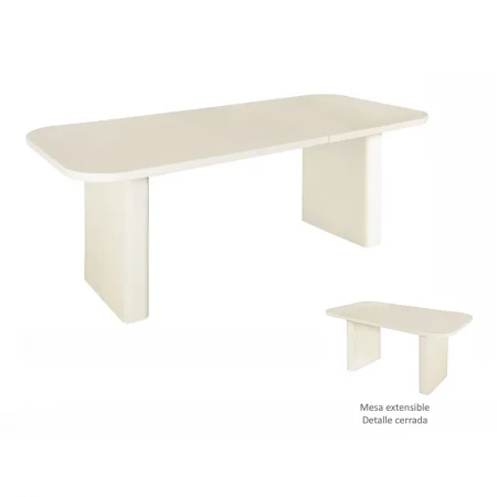 Mesa Mod. Ares Mango Extensible Beige 160200x90x76 Cm - Imori (1)