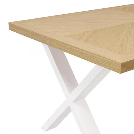 Mesa PRISCILLA 140 90 fija roble blanco-4