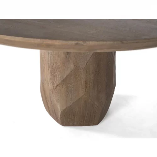 Mesa Redonda 150 Cm Diámetro Madera de Mango Maciza 150x150x78 Cm - Giner y Colomer (3)
