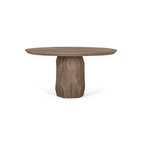 Mesa Redonda 150 Cm Diámetro Madera de Mango Maciza 150x150x78 Cm - Giner y Colomer (5)