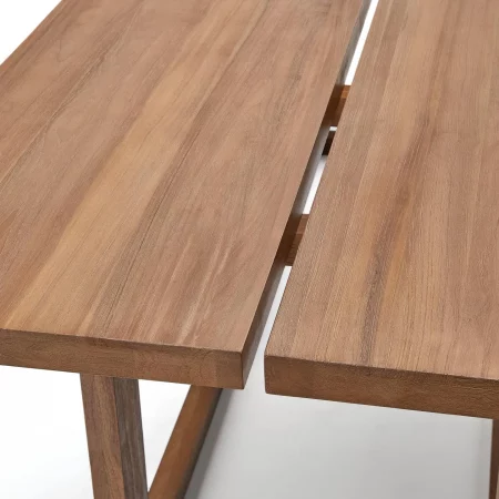 Mesa Sashi de madera maciza de teca 220 x 100 cm-4