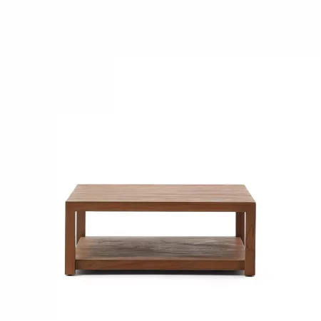 Mesa auxiliar Sashi de madera maciza de teca 90 x 90 cm-1