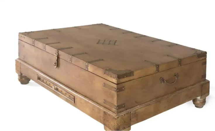 Mesa de Centro Baúl de Madera Maciza de Mango con Almacenamiento–105x70x40cm-MOVIL (1)