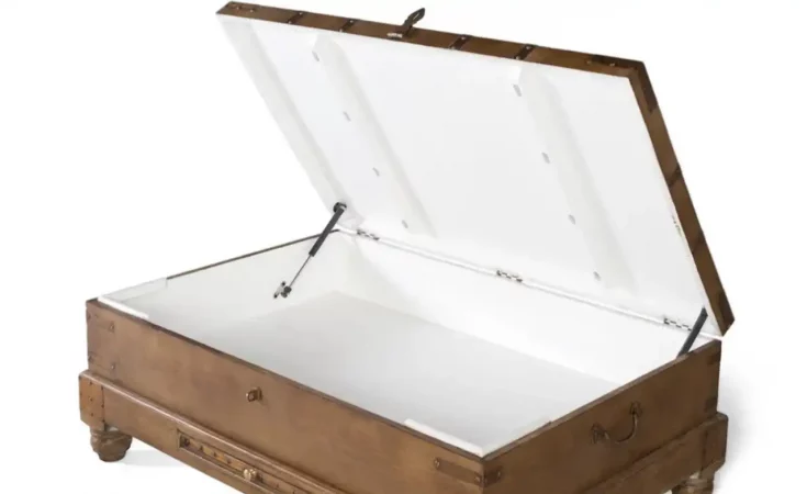 Mesa de Centro Baúl de Madera Maciza de Mango con Almacenamiento–105x70x40cm-MOVIL (8)