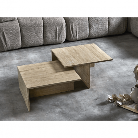 Mesa de Centro Bes Mármol Travertino - Imori