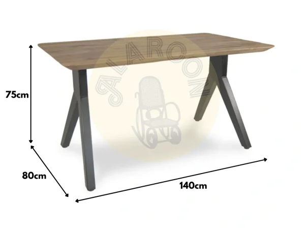 Mesa de Centro Brooklyn Madera Teca Reciclada 140x80x75 Cm - Moycor (1)