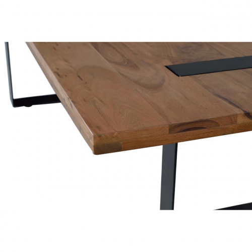 Mesa de Centro Industrial 115x60 Madera de Acacia Patas Metal 115x36x60 Cm - Giner y Colomer (5)
