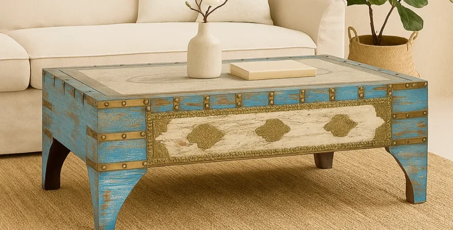 Mesa de Centro Mader de Mango 120x70x46 Cm - Giner y Colomer (5)