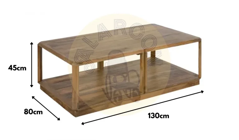 Mesa de Centro Mader de Mango 130x80x45 Cm - IXIA (1)