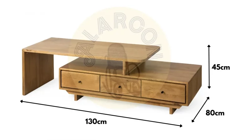 Mesa de Centro Mader de Mango 150x60x45 Cm - IXIA (1)
