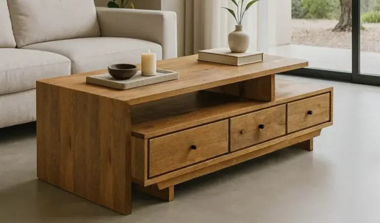 Mesa de Centro Mader de Mango 150x60x45 Cm - IXIA (4)