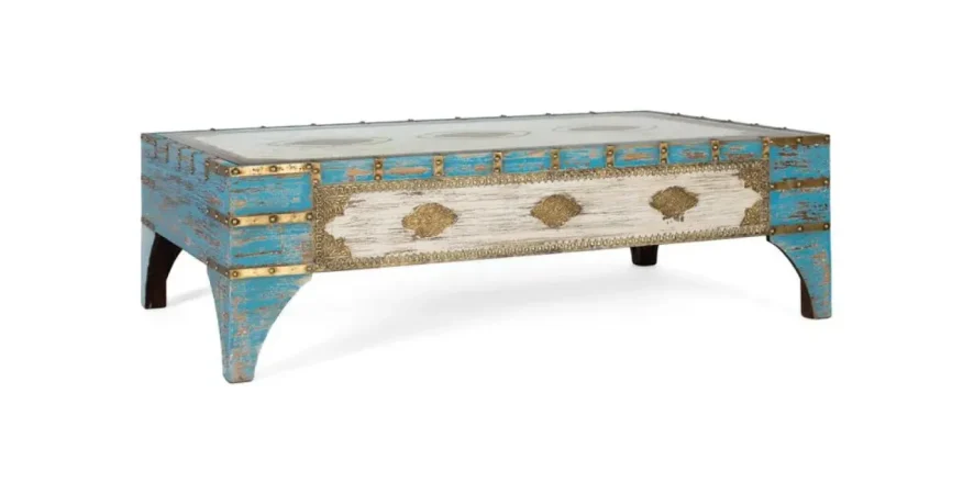 Mesa de Centro Mader de Mango 150x90x46 Cm - Giner y Colomer (1)