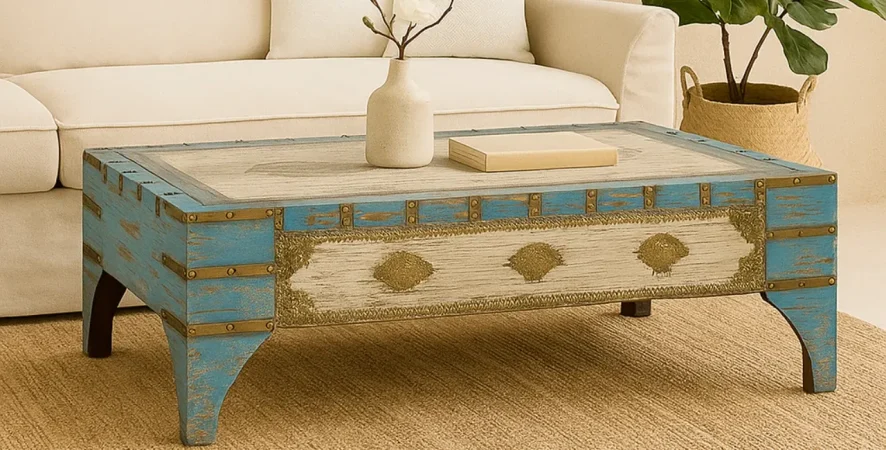 Mesa de Centro Mader de Mango 150x90x46 Cm - Giner y Colomer (3)