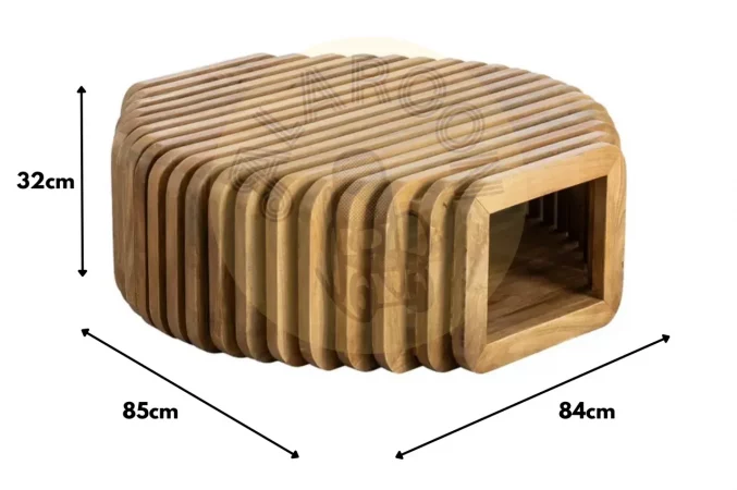 Mesa de Centro Mader de Mango 84x85x32 Cm - IXIA (4)