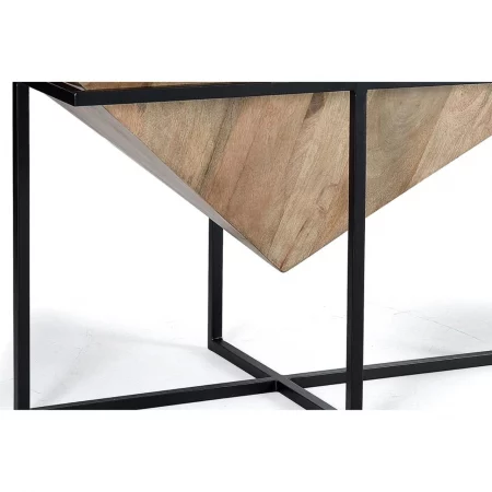 Mesa de Centro Madera Mango y Base de Metal 100x60x62 Cm - Giner y Colomer (1)