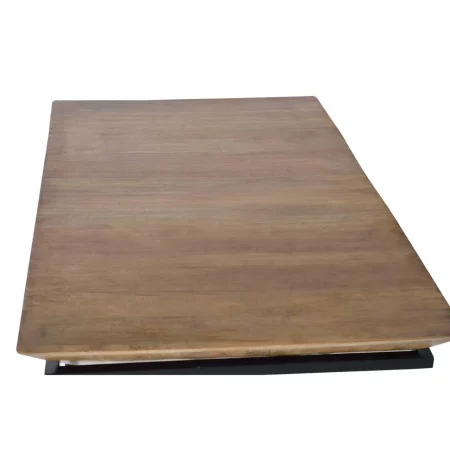 Mesa de Centro Madera Mango y Base de Metal 100x60x62 Cm - Giner y Colomer (4)