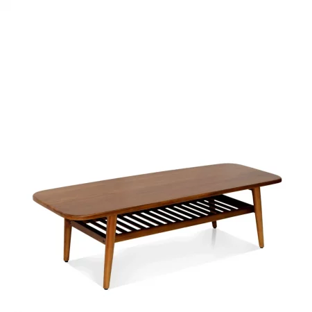 Mesa de Centro Madera de Caoba 1 Estante Coleccion Oporto 150x42x53 Cm - Moycor (5)