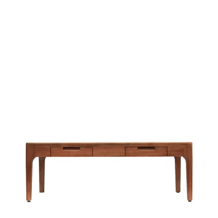 Mesa de Centro Madera de Caoba 2 Cajones Coleccion Oporto 120x60x42 Cm - Moycor (2)
