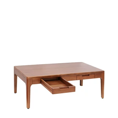 Mesa de Centro Madera de Caoba 2 Cajones Coleccion Oporto 120x60x42 Cm - Moycor (4)