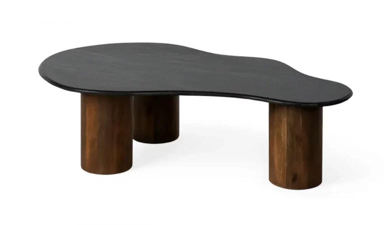 Mesa de Centro Madera de Mango y Marmol 135x80x37 Cm - IXIA (4)