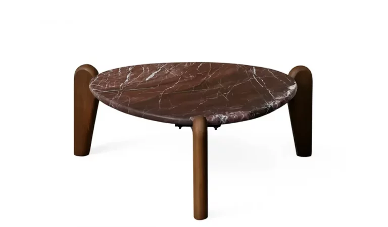 Mesa de Centro Madera de Mango y Marmol 82x85x40 Cm - IXIA (4)