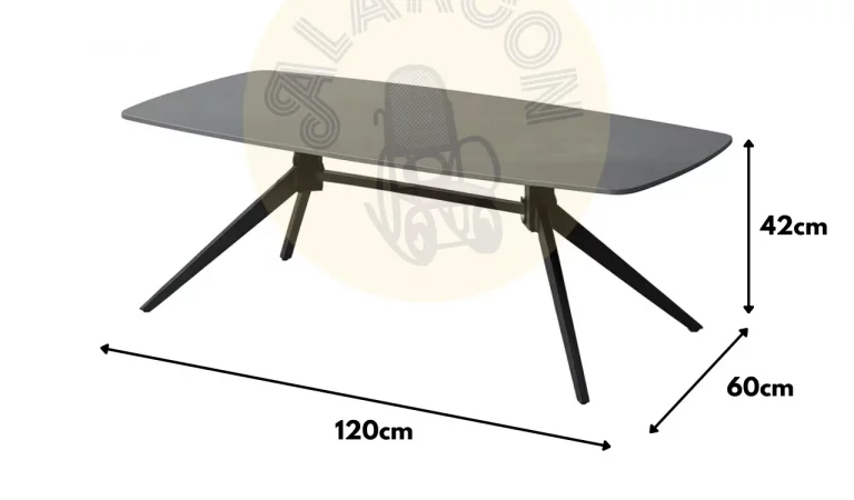 Mesa de Centro Piedra y Hierro 120x60x42 Cm - IXIA (3)