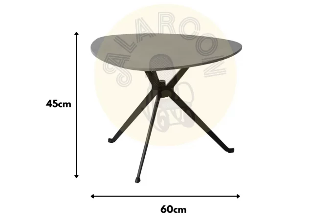 Mesa de Centro Piedra y Hierro 60x60x45 Cm - IXIA (3)