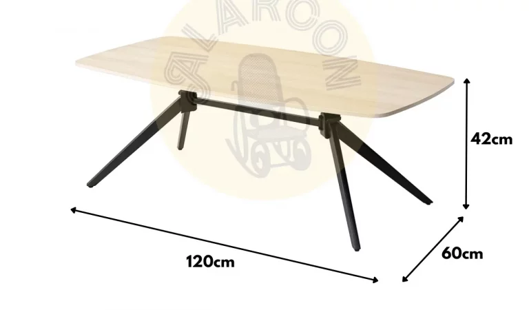 Mesa de Centro Piedra y Hierro Travertino 120x60x42 Cm - IXIA (1)
