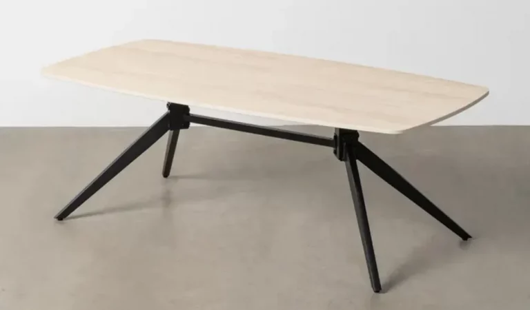 Mesa de Centro Piedra y Hierro Travertino 120x60x42 Cm - IXIA (4)