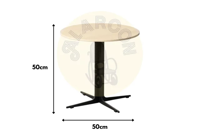 Mesa de Centro Piedra y Hierro Travertino 50x50x50 Cm - IXIA (4)
