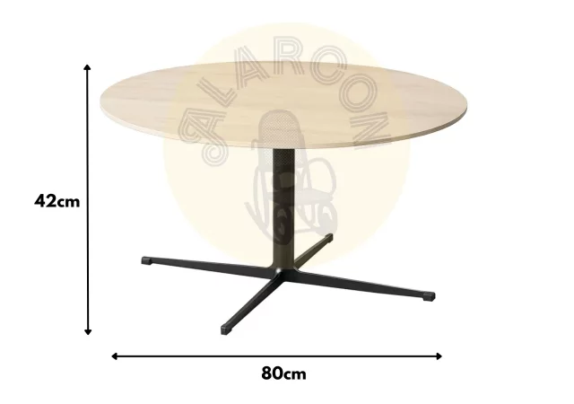 Mesa de Centro Piedra y Hierro Travertino 80x80x42 Cm - IXIA (1)