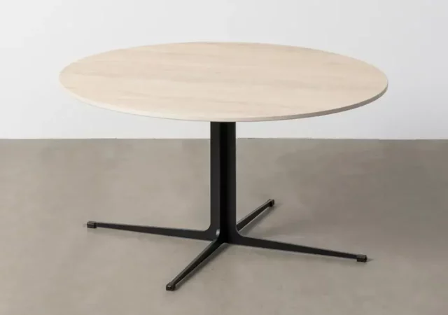 Mesa de Centro Piedra y Hierro Travertino 80x80x42 Cm - IXIA (3)