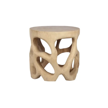 Mesa de Centro Redonda Madera Suar 50Dx50 Cm - Imori (2)